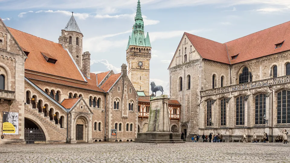 Bild des Dankwarderode Burgplatzes in Braunschweig.